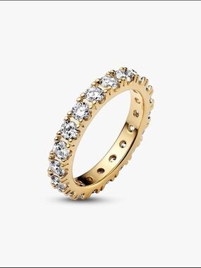 Pandora Sparkling Row Eternity Ring 160050c01-5614k gold plating